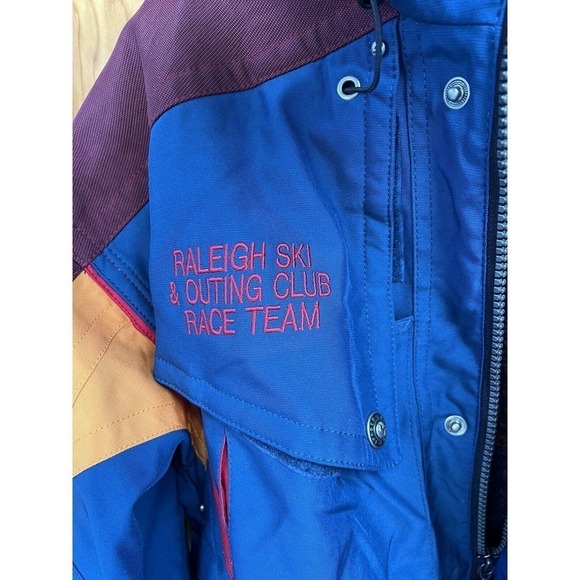 VTG Spyder Ski Coat Jacket Blue Red SM Snowboard Heavy Zip Lining Hood Gorpcore - Picture 4 of 15